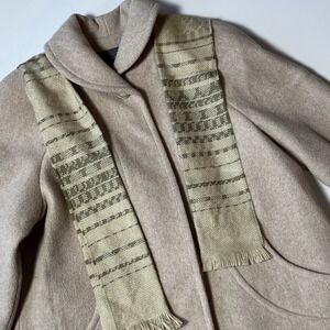 Bromley Wool Blend Peacoat 12P Sandy Beige Timeless Classic Quiet Luxury Jacket